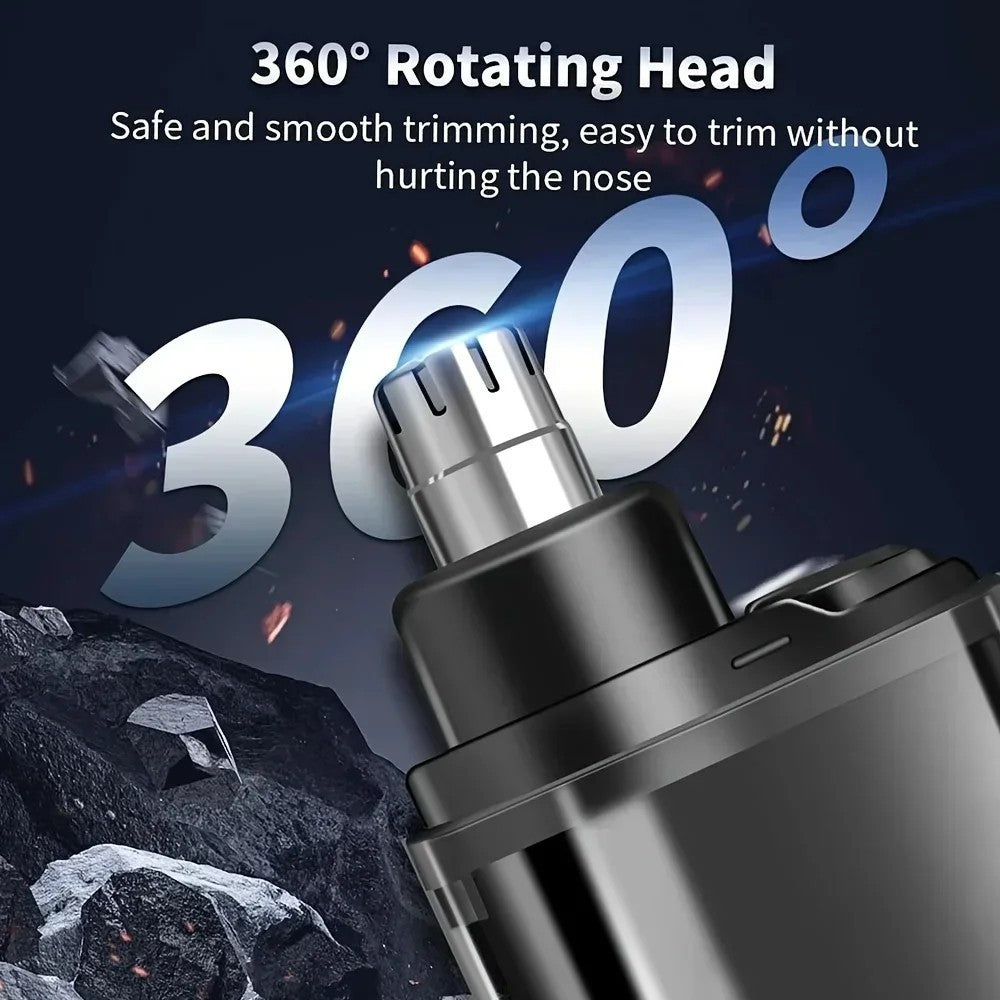 USB-C Rechargeable Nose Ear Hair Trimmer for Men Portable Grooming Kit