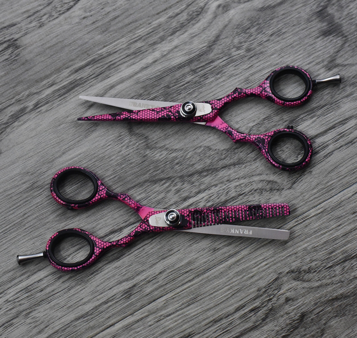 Professional Hair Cutting & Thinning Scissors Set - Barber Shears with Razor & Tweezers