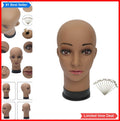22 Inch Brown PVC Mannequin Head for Wig, Hat, Sunglasses Display