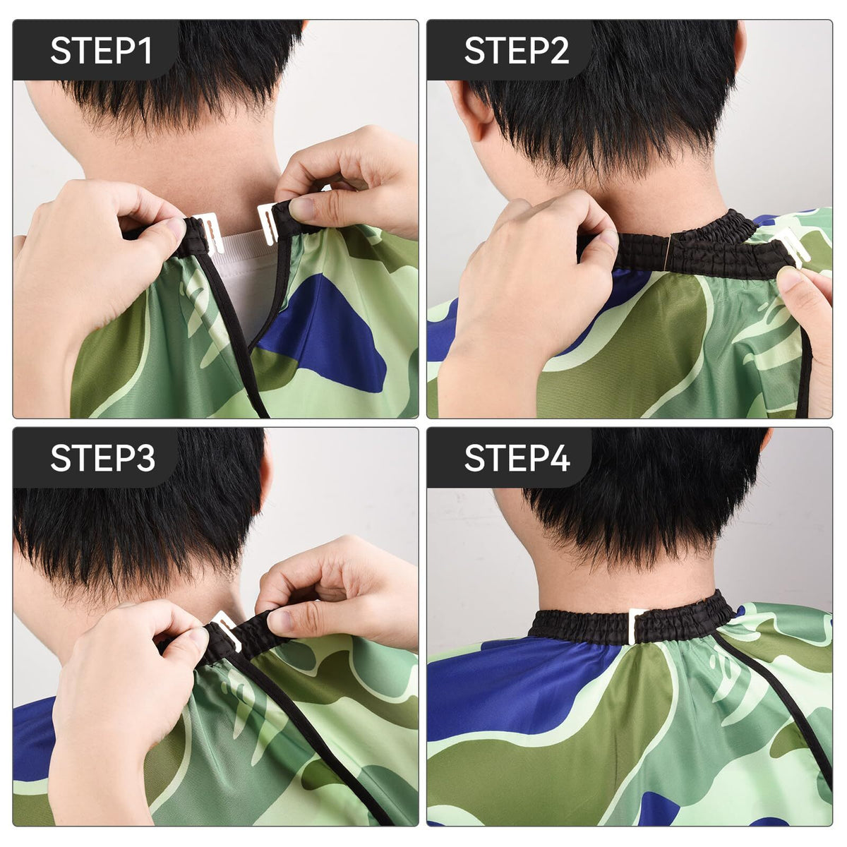 Waterproof Barber Cape with Adjustable Snap Closure for Hair Cutting & Salon Use