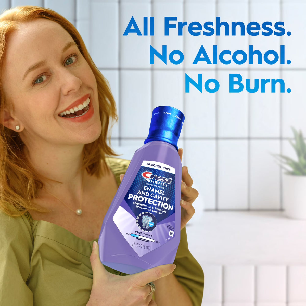 Crest Pro-Health Enamel Mouthwash Mint Alcohol-Free 33.8 fl oz
