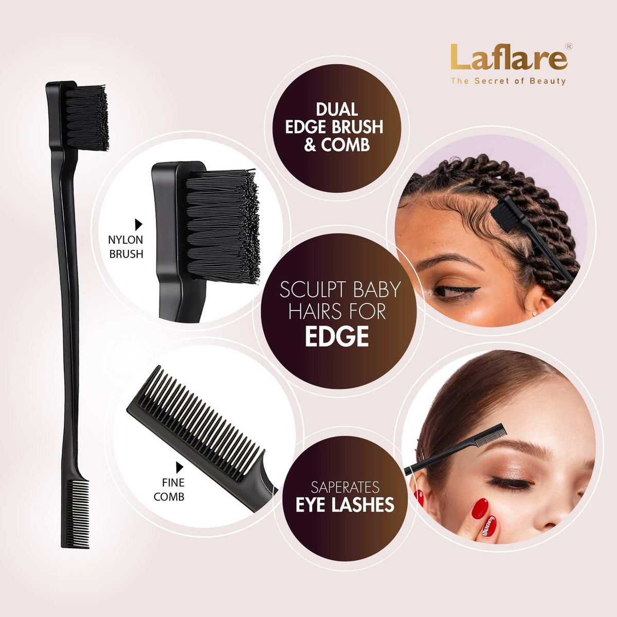 Hair Braiding Rack Set with Comb Clips and Wristband - 60 Pegs
