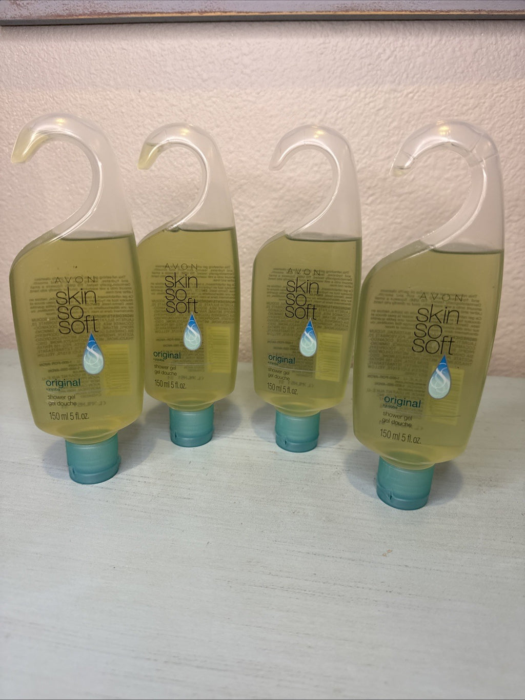 Lot of 4 Avon Skin So Soft Original Shower Gel with Jojoba Oil - 5 fl oz