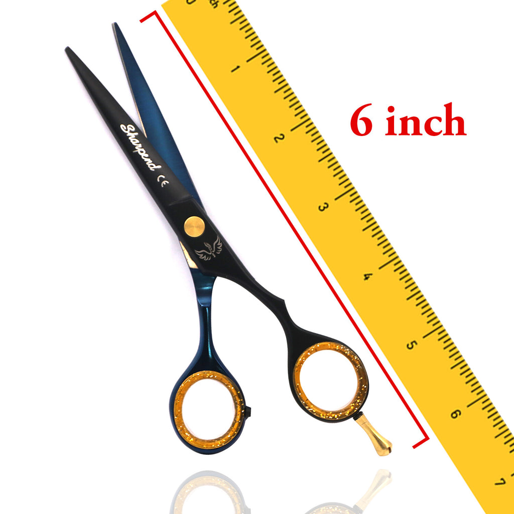 Professional Hairdressing Scissors Set for Salon Hair Cutting - 6 Inch Razor Edge Shears