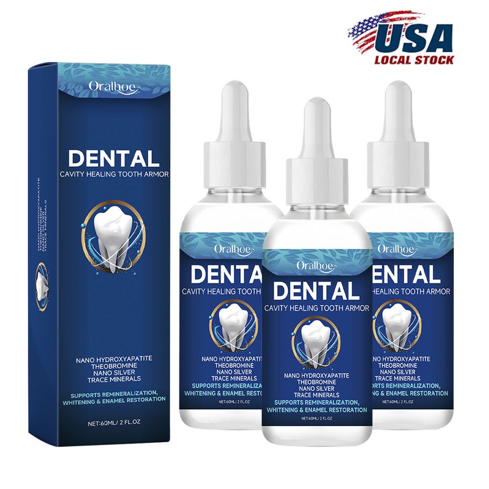 Dental Cavity Repair Serum with Hydroxyapatite & Silver - 3 Pack