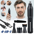 4-in-1 Electric Nose Ear Hair Trimmer for Men & Women with USB Rechargeable Battery