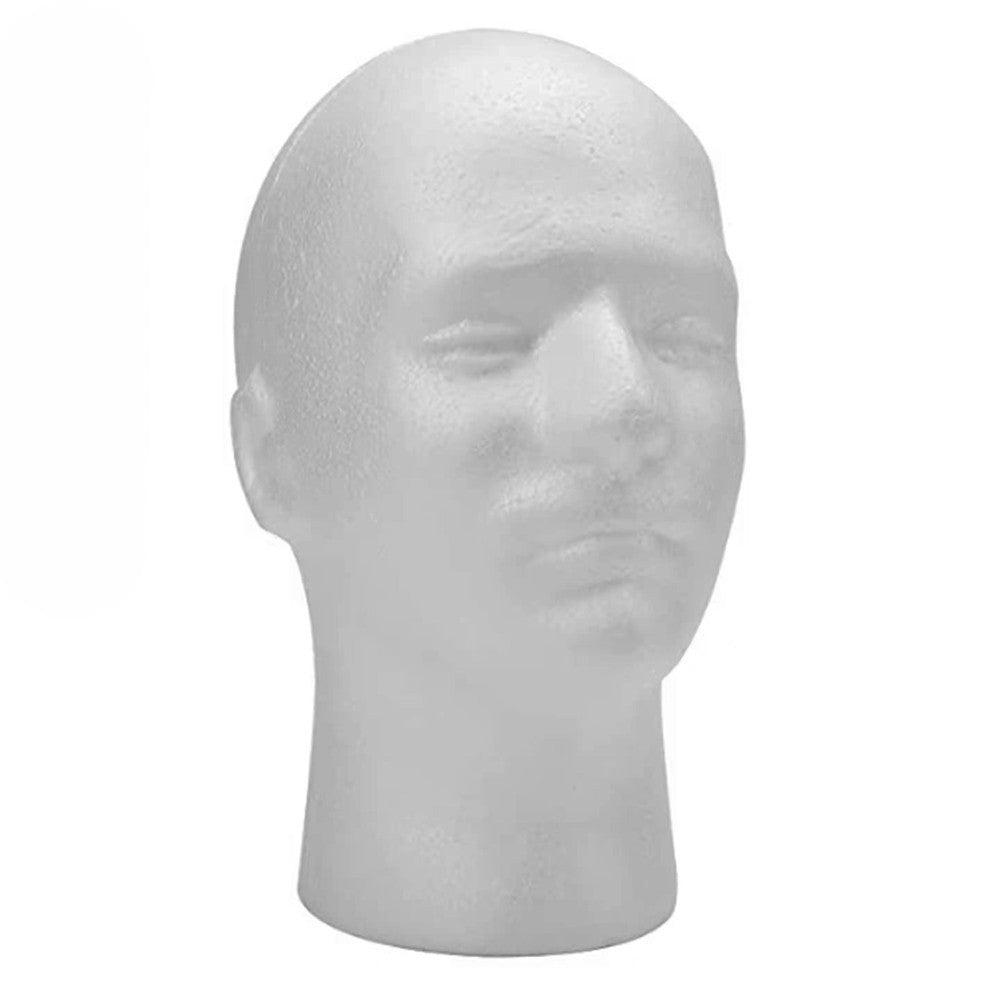 Lightweight Male Foam Mannequin Head for Wig Display and DIY Projects