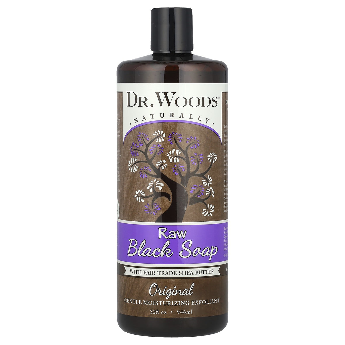 Black Soap with Fair Trade Shea Butter - Natural Exfoliating Body Bar 32oz