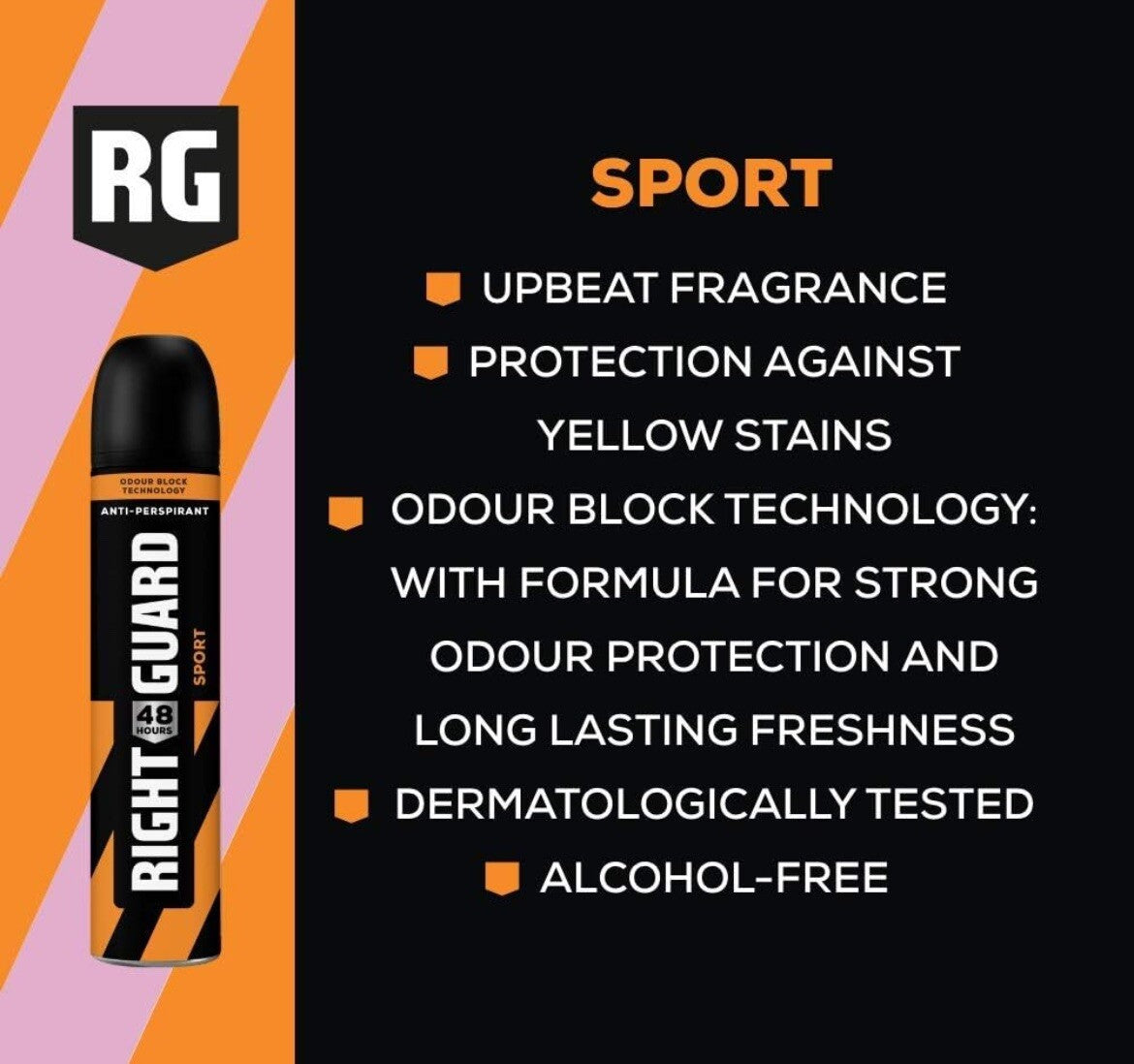 48H Sport Anti-Perspirant Spray - 250ml, Pack of 6, Free Shipping