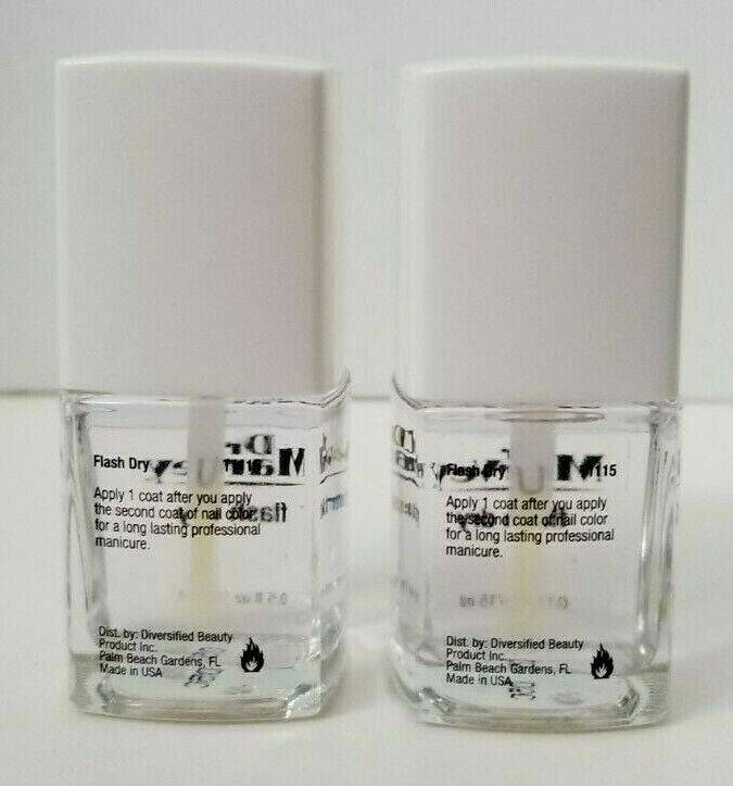 2-Pack Dr Marvey Flash Dry Nail Top Coat - 0.5 oz Fast-Drying Finish