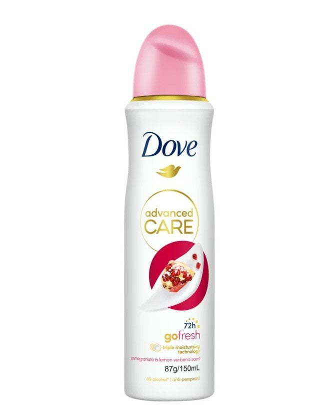 Dove Pomegranate & Lemon Antiperspirant Spray 6 Pack, 150ml - Fresh & Moisturizing