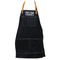 Black Denim Barber Apron with Pockets - Professional Hairdressing Protective Apron