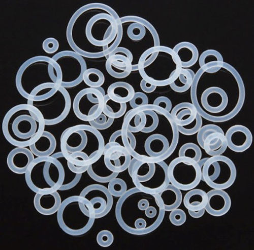 Clear Rubber O-Ring Replacements for Ear Plugs & Gauges — 2 Pack