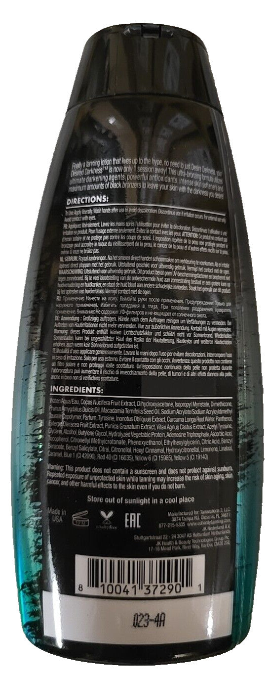 Black Bronzer Tanning Lotion 10oz - Rapid Indoor Sunless Tanning