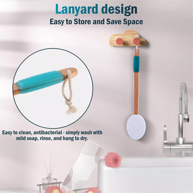 Long Lotion Applicator Back Brush for Self-Tanners and Lotions