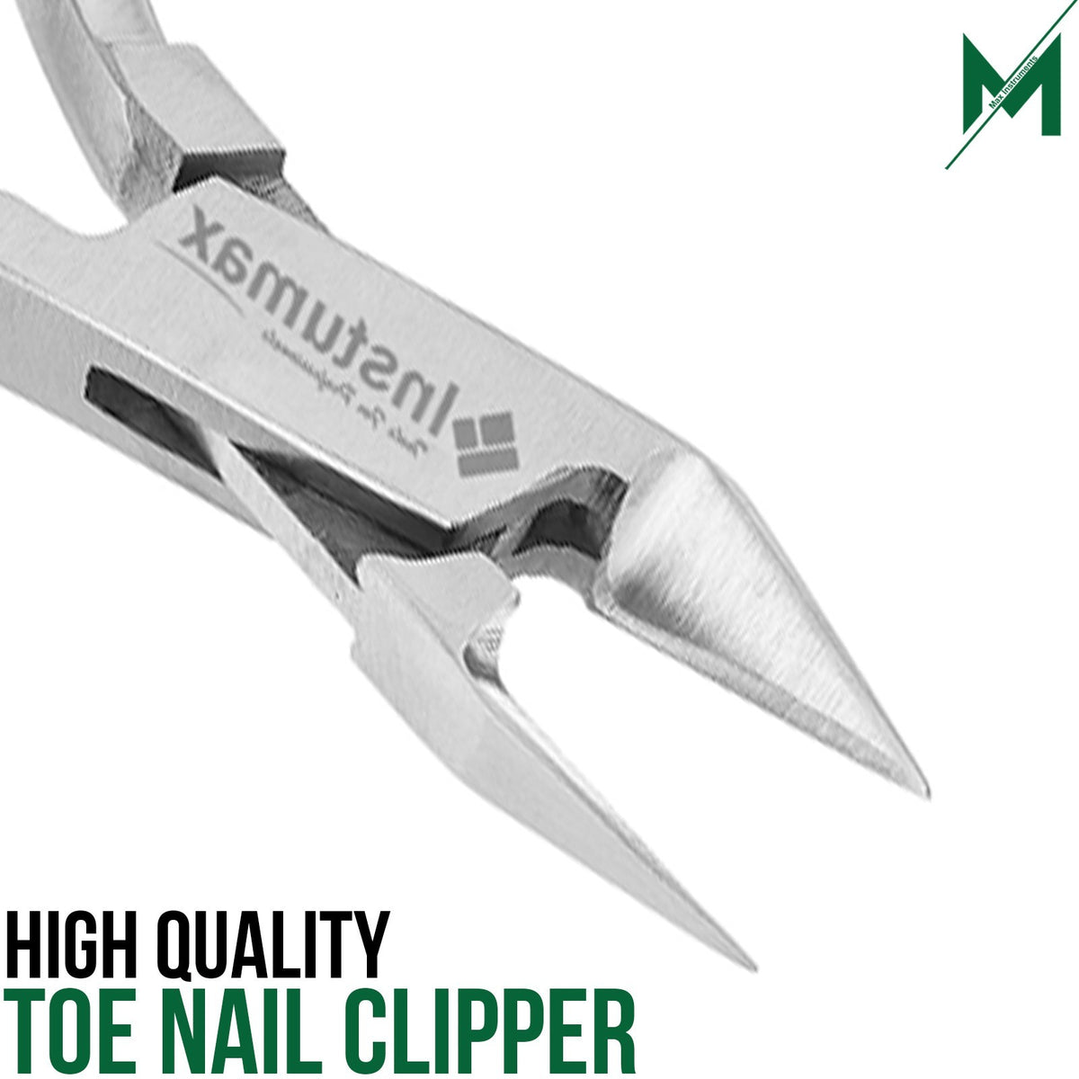 Stainless Steel Toenail Clipper for Thick & Ingrown Nails - Wide Jaw, Professional Grade