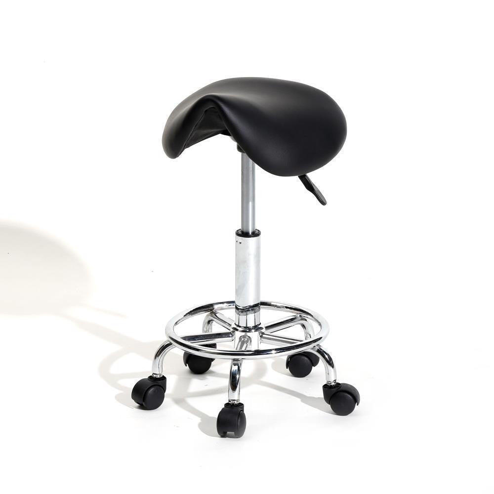 Adjustable Hydraulic Salon Stool with 5 Casters and 360° Swivel
