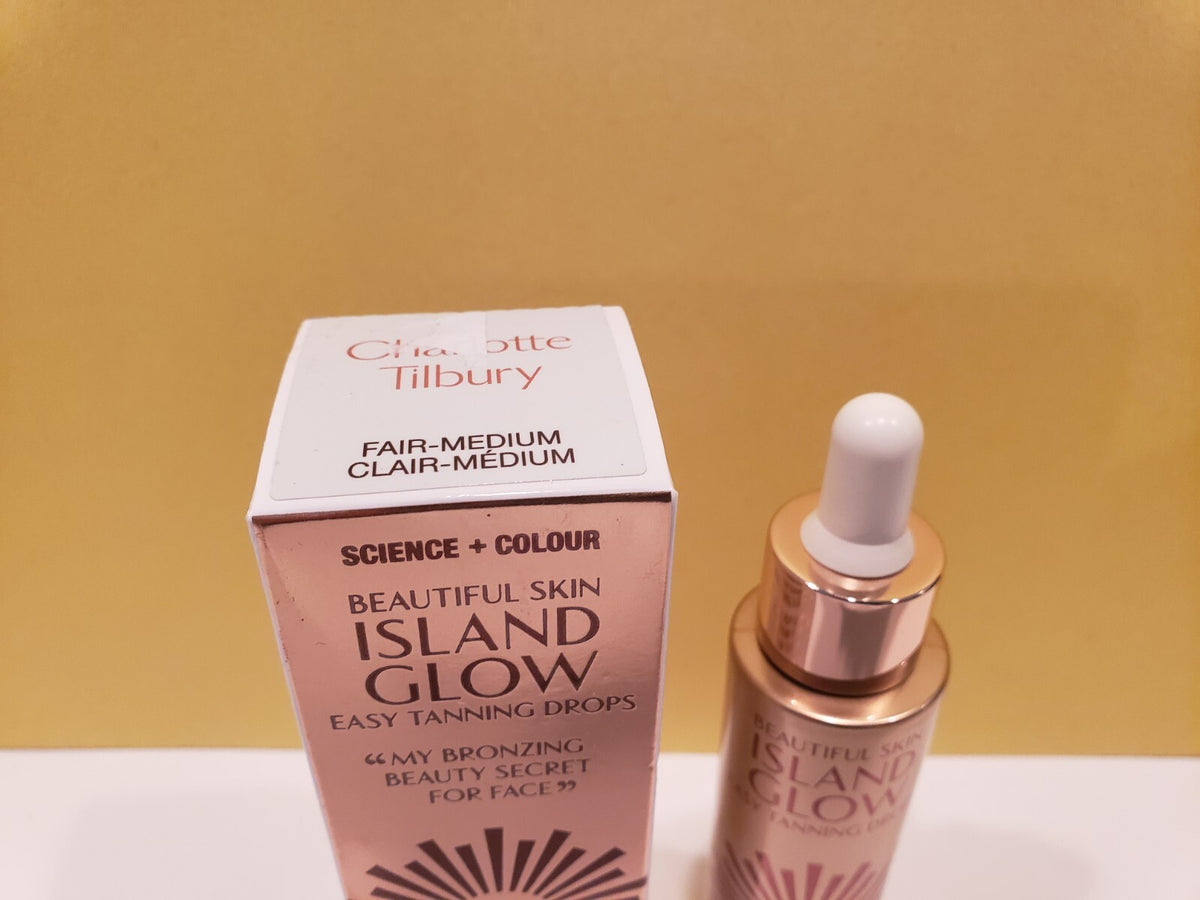 Charlotte Tilbury Beautiful Skin Island Glow Easy Tanning Drops Fair Medium 1oz