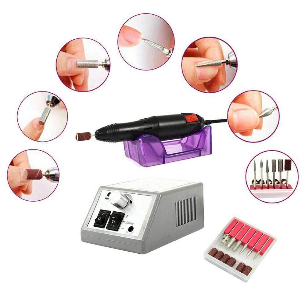 Electric Nail Drill Machine for Manicure Pedicure 30,000 RPM Spa & Home Use