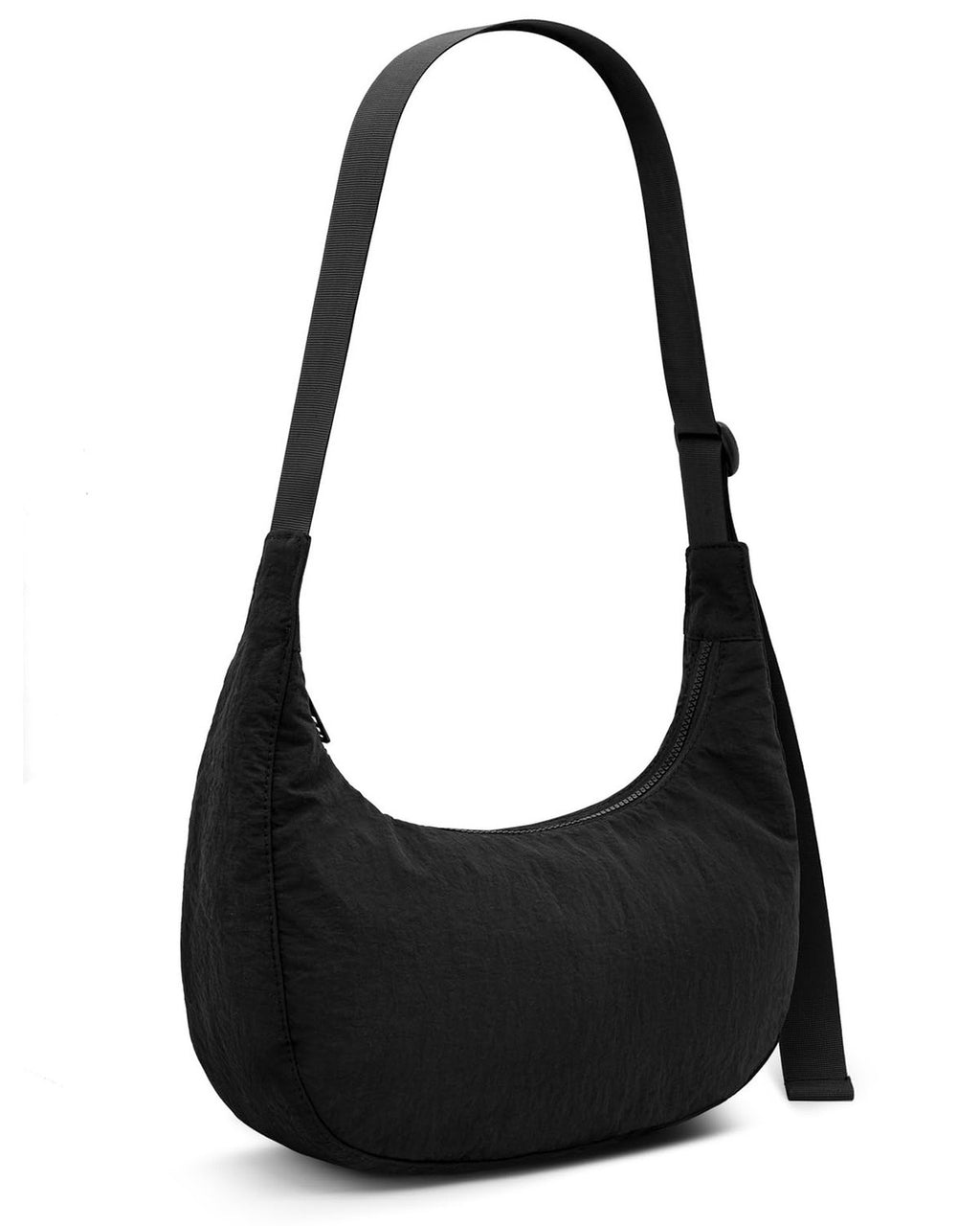 Medium Crossbody Crescent Bag for Women Men with Zippers - Unisex Hobo Bag