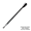 Stainless Steel Double-Ended Cuticle Pusher Nail Cleaner & Remover Manicure Tool