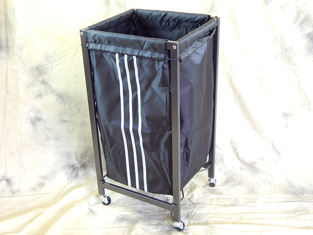 Nylon Rolling Laundry Bin for Dirty Towels - Lightweight with Metal Frame