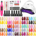 Nail Polish Kit with UV Light - 25 Vivid Gel Colors & Drying Lamp