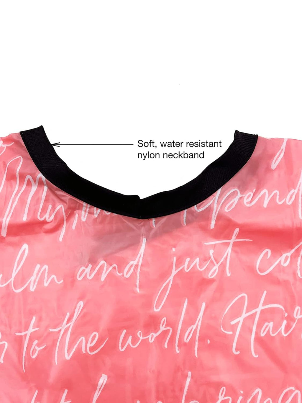 Professional Hair Stylist Shampoo Cape Waterproof Vinyl with Soft Nylon Neckband