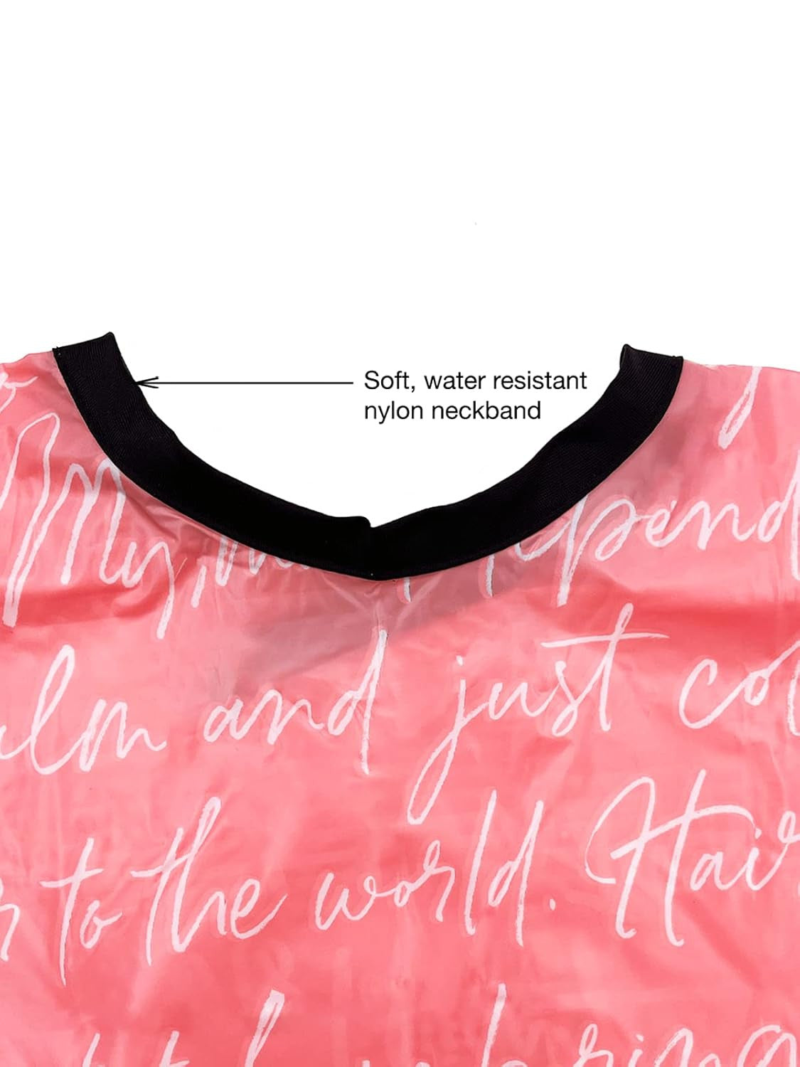 Professional Hair Stylist Shampoo Cape Waterproof Vinyl with Soft Nylon Neckband