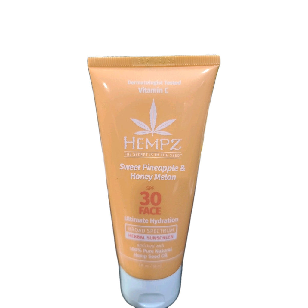 Hempz SPF 30 Facial Sunscreen with Pineapple & Honey Melon - 3 oz Pack of 3