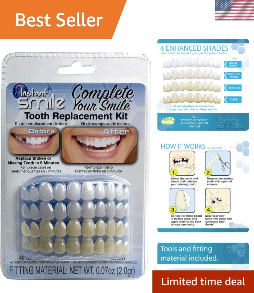 Adult Smile Restoration Kit with 40 Thermal Fitting Beads & Shades