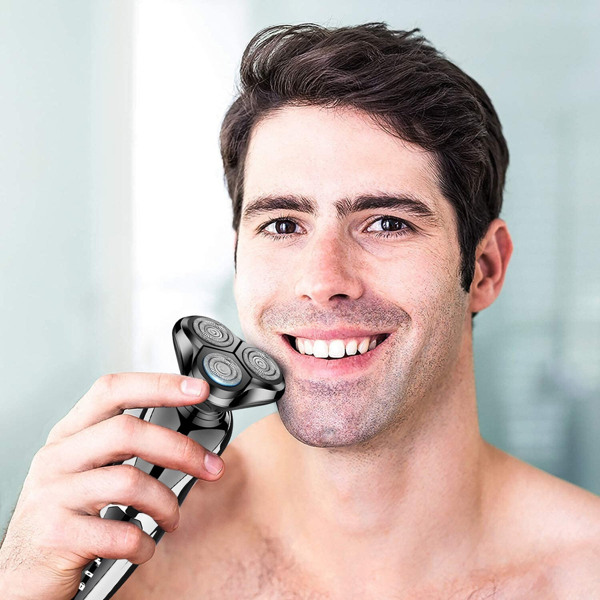 Men's Waterproof Electric Shaver Trimmer with USB Charging & Long Battery Life