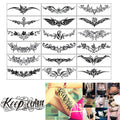 Temporary Tattoo Sheets 19 Pieces - Tramp Stamp Stickers for Women Men