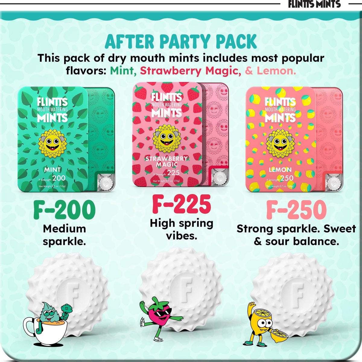 Flintts Sugar-Free Mouthwatering Mints for Dry Mouth Relief - Travel Pack