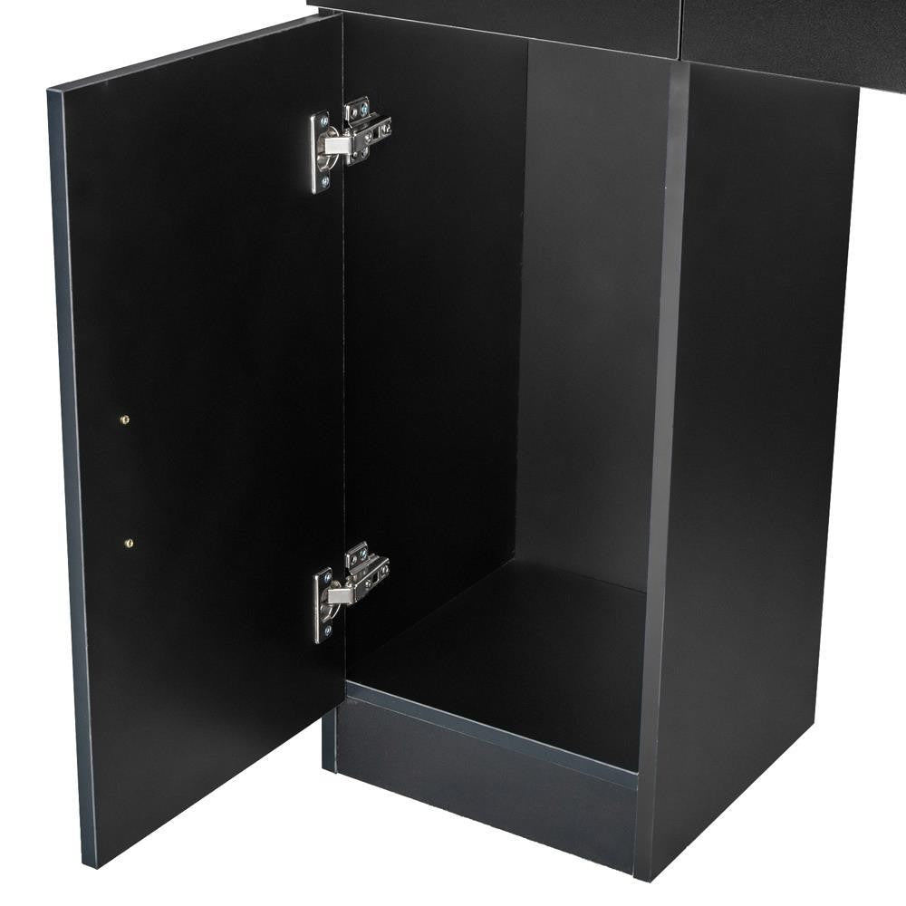 Salon Storage Cabinet with Lockable Drawers Hair Styling Station Furniture