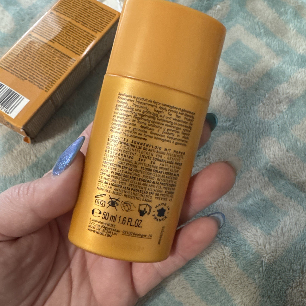 NUXE SPF50 Anti-Aging Sun Fluid Sunscreen 50ml Light Sun Protection