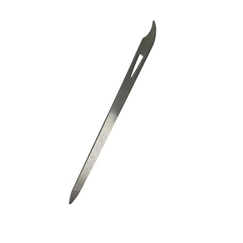 Stainless Steel Nail Files 5.5 Inch for Natural Nails, Manicure & Pedicure