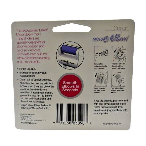Micro-Pedi Elbow Exfoliation & Hard Skin Removal Rollers - 4 Pack