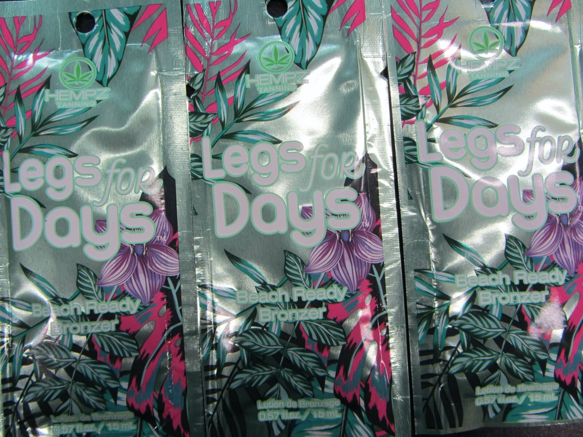 Hempz Legs for Days Ultra Dark Leg Bronzer Tanning Lotion - 5 Packets