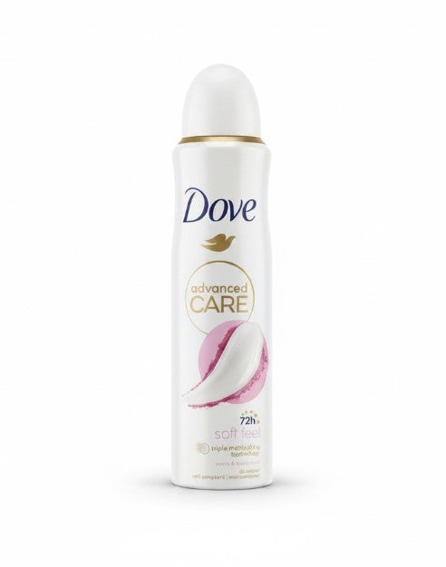 Dove Soft Feel 72HR Antiperspirant Deodorant Spray 150ml 2 Pack