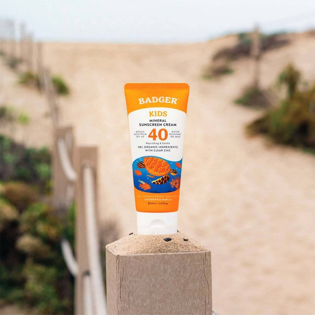 Kids Mineral Sunscreen SPF 40 Hypoallergenic Paraben-Free Vanilla 2.9 oz