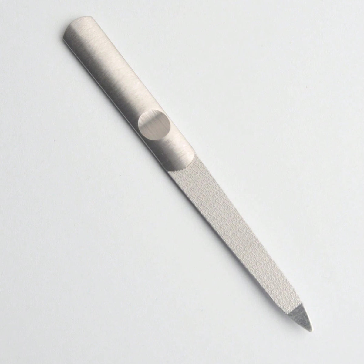 Double-Sided Metal Nail File for Manicure Pedicure - Stainless Steel Grooming Tool