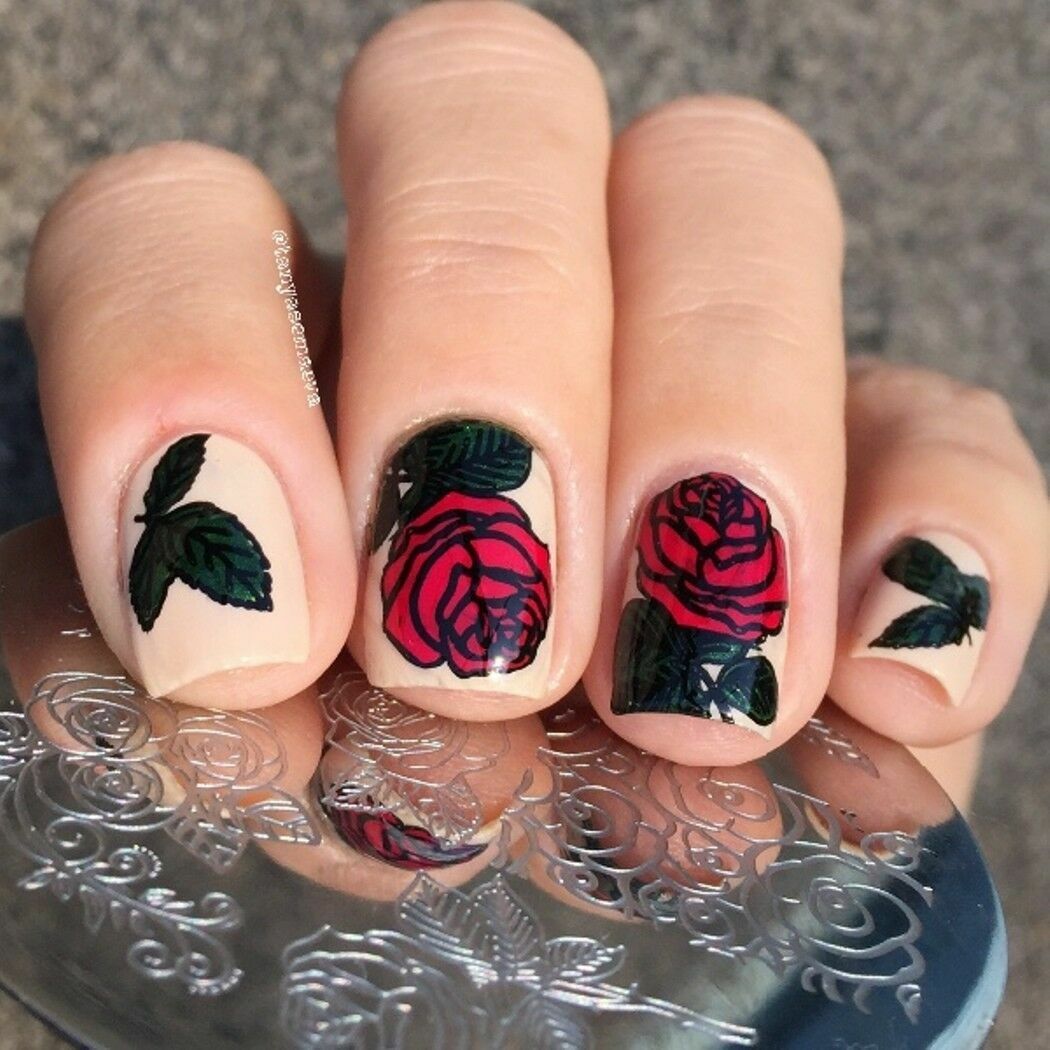 Nail Art Stamp Plate Butterfly Flower Design DIY Manicure Image Template