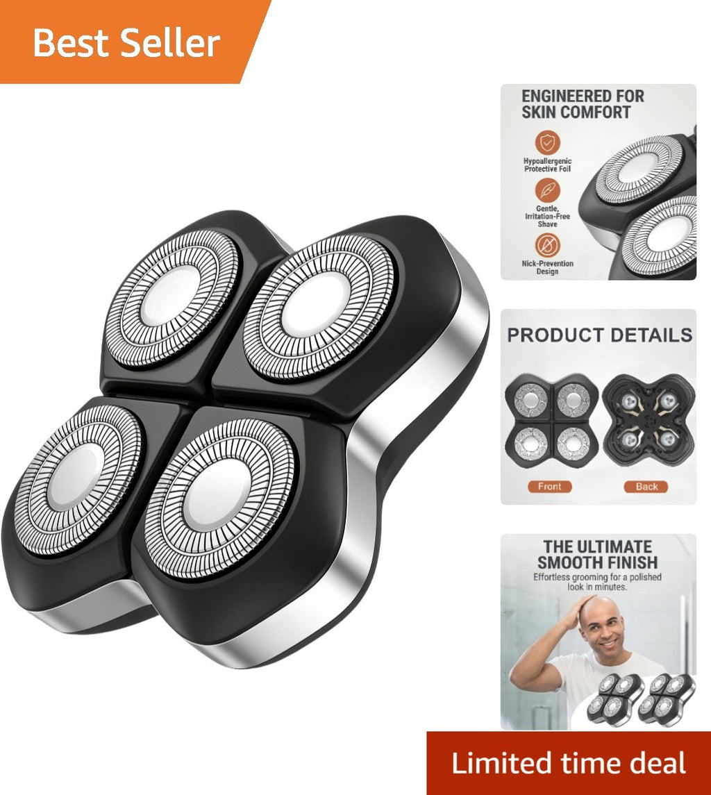 Precision Replacement Blades for Freebird Pro - Black, 4 Pack