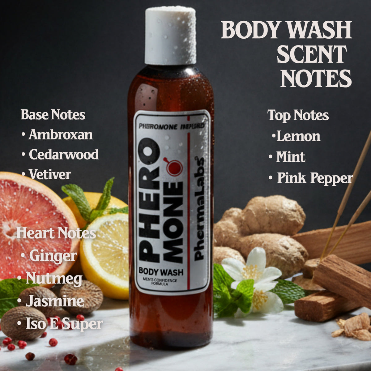 Pheromone Body Wash for Men - Luxury Scented Attraction Formula 8.5 Fl Oz