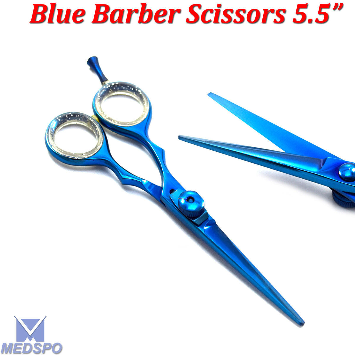 Professional Blue Hair Cutting Scissors 5.5 Inch Sharp Blade Salon Shears