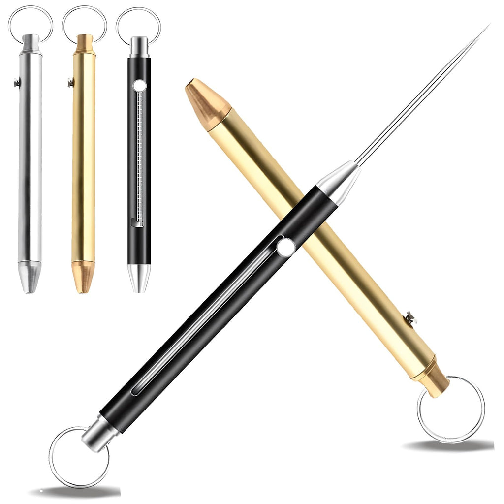 Portable Titanium Toothpick Set - Reusable Pocket Toothpick with Keyring