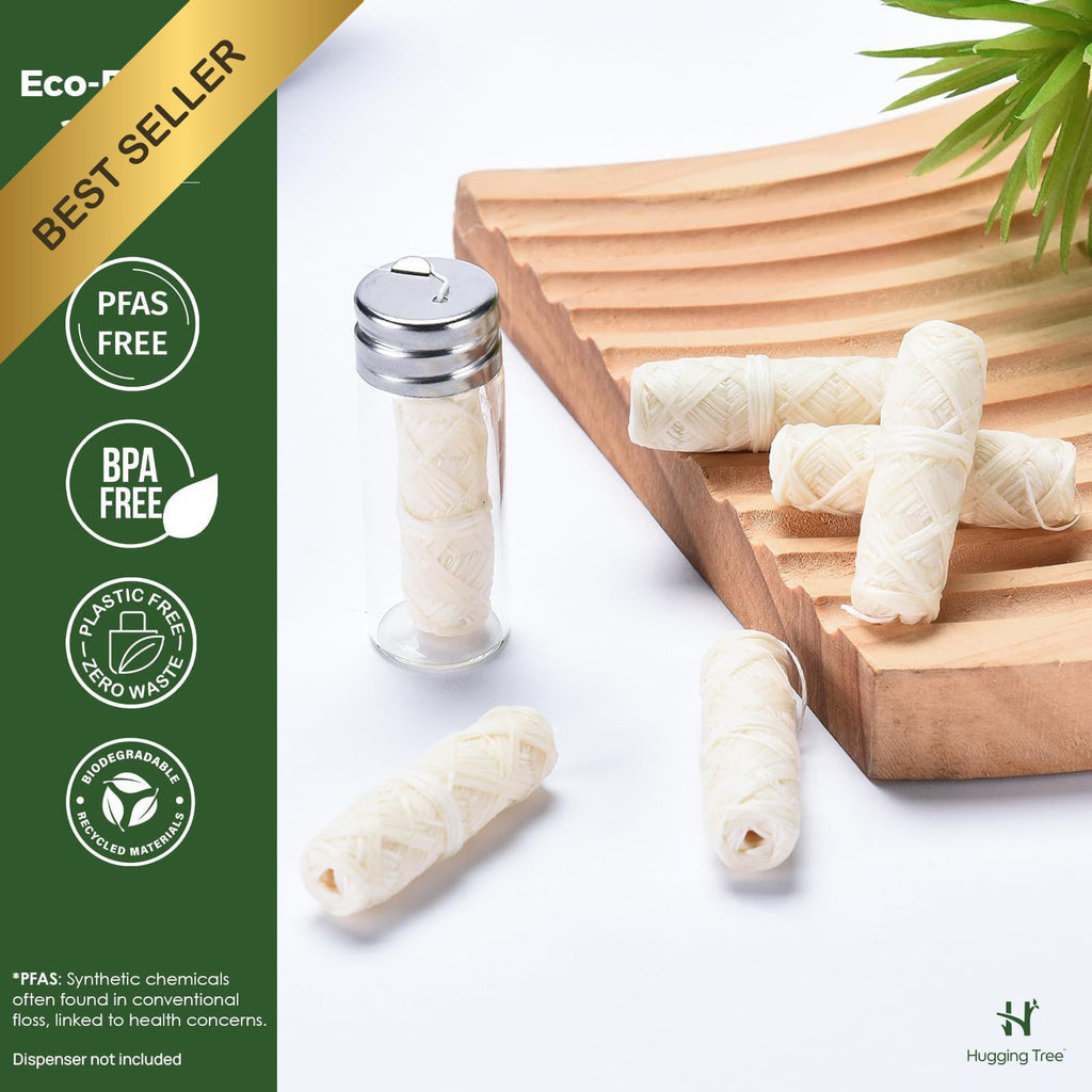 Silk Dental Floss Refill Pack - Biodegradable, PFAS-Free, Mint, 5 Count