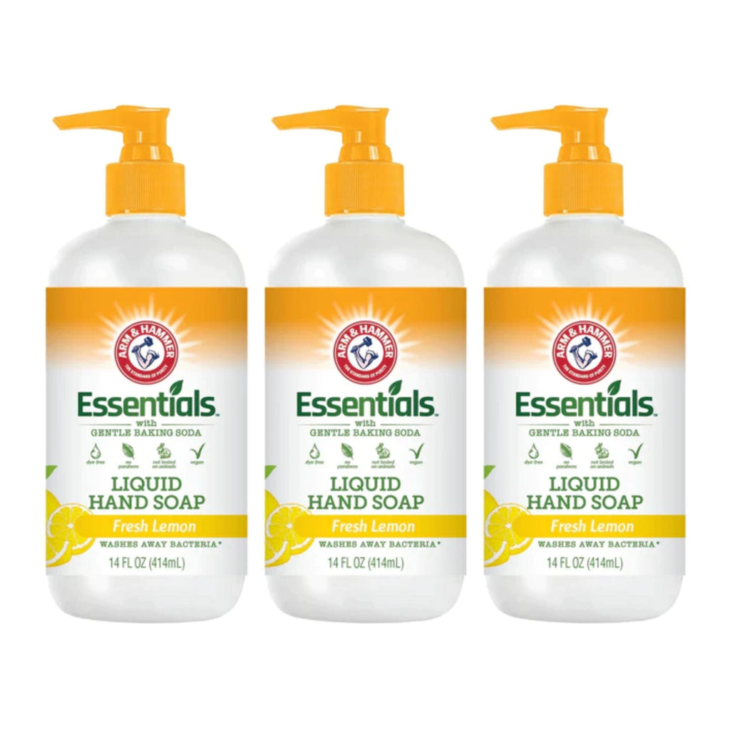 Liquid Hand Soap with Lemon - 14oz, Pack of 3, Bacteria-Free & Vegan