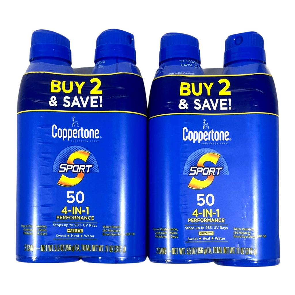 Sunscreen Spray SPF 50 5.5 oz - 2 Pack Hydrating UV Protection
